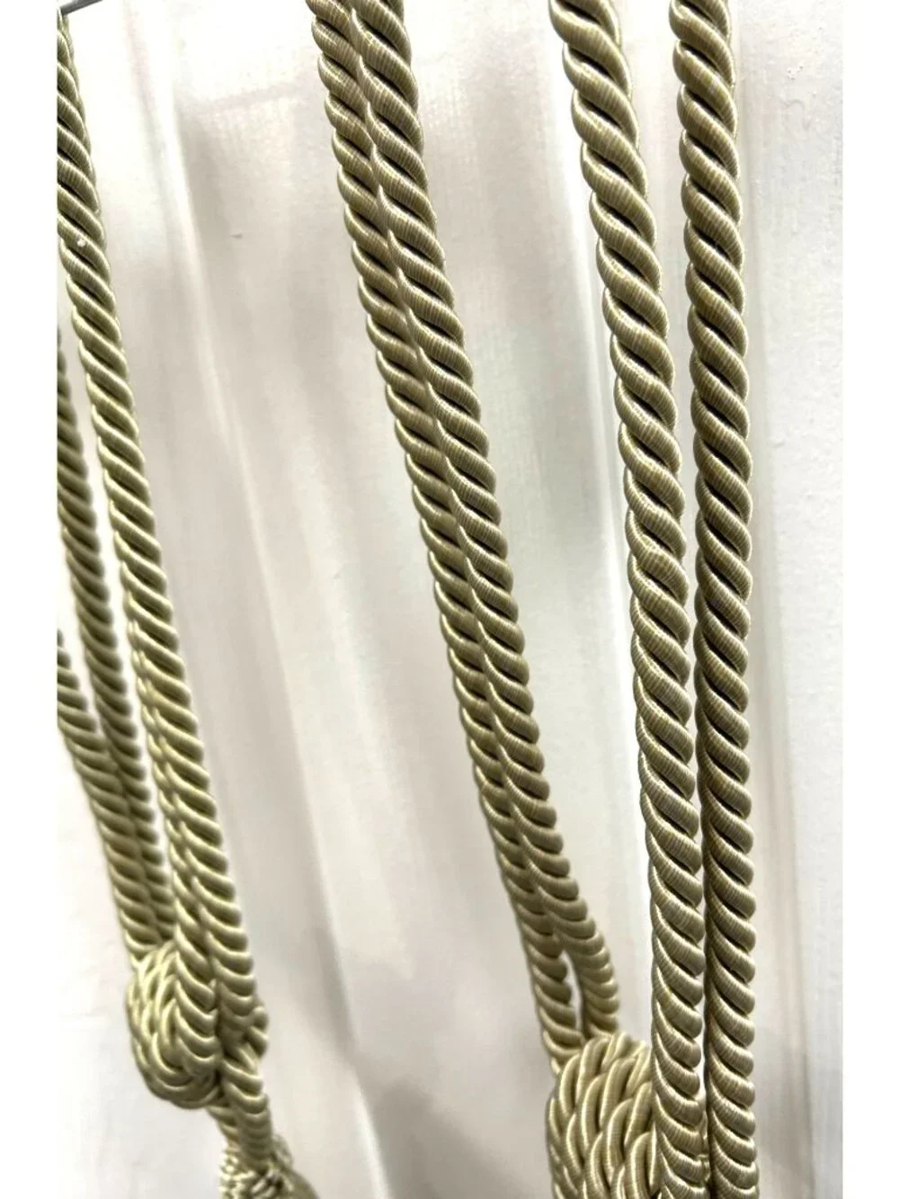 Large Luxury Curtain Tassels Tiebacks Polyester Silk Sage Green 21